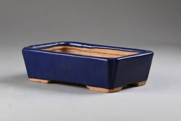 Maceta Bonsai esmaltada rectangular