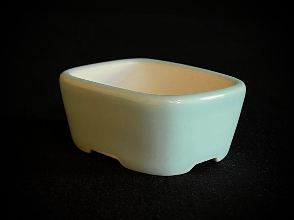 61958 MACETA LISA PARA MAME O PLANTA DE ACENTO RECTANGULAR ESMALTADA