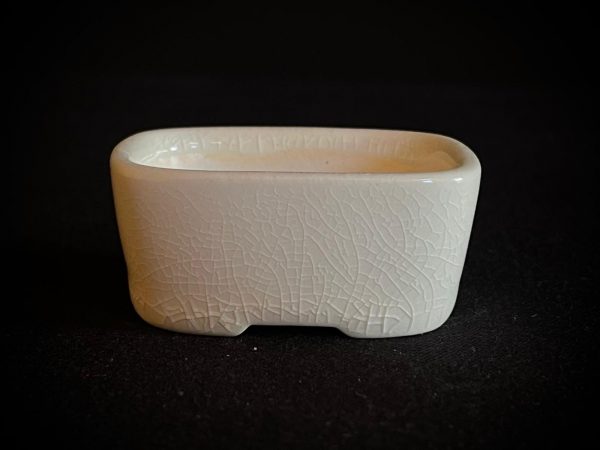 61959 MACETA LISA PARA MAME O PLANTA DE ACENTO RECTANGULAR ESMALTADA