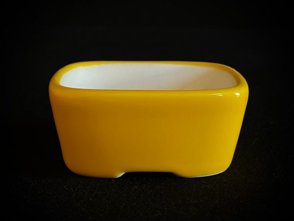 61961 MACETA LISA PARA MAME O PLANTA DE ACENTO RECTANGULAR ESMALTADA