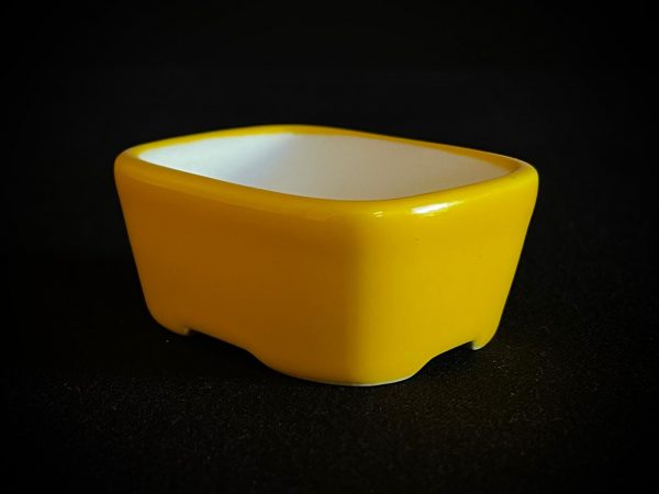 61961 MACETA LISA PARA MAME O PLANTA DE ACENTO RECTANGULAR ESMALTADA