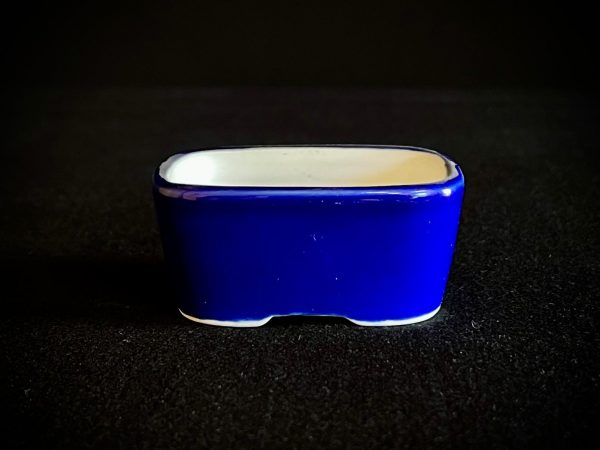 61965 MACETA LISA PARA MAME O PLANTA DE ACENTO RECTANGULAR ESMALTADA
