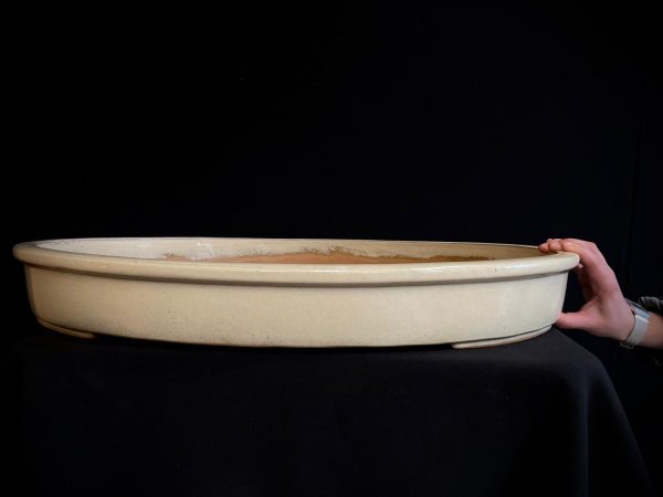 25I-M3/M4 CREAM OVAL GLAZED 66CM OVALADA ESMALTADA